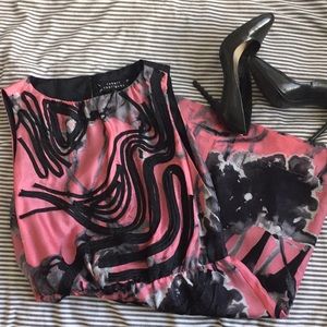 ROBERT RODRIGUEZ Silk Floral Open Back Dress